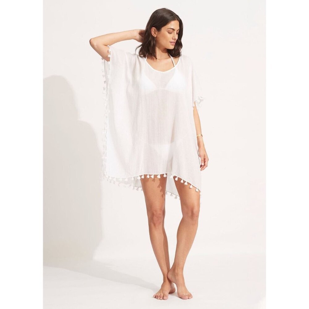 Seafolly Australia Amnesia Kaftan - White One size